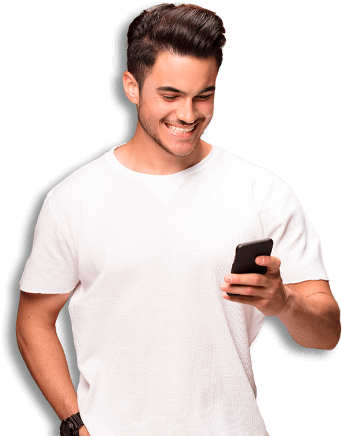 uomo con cellulare