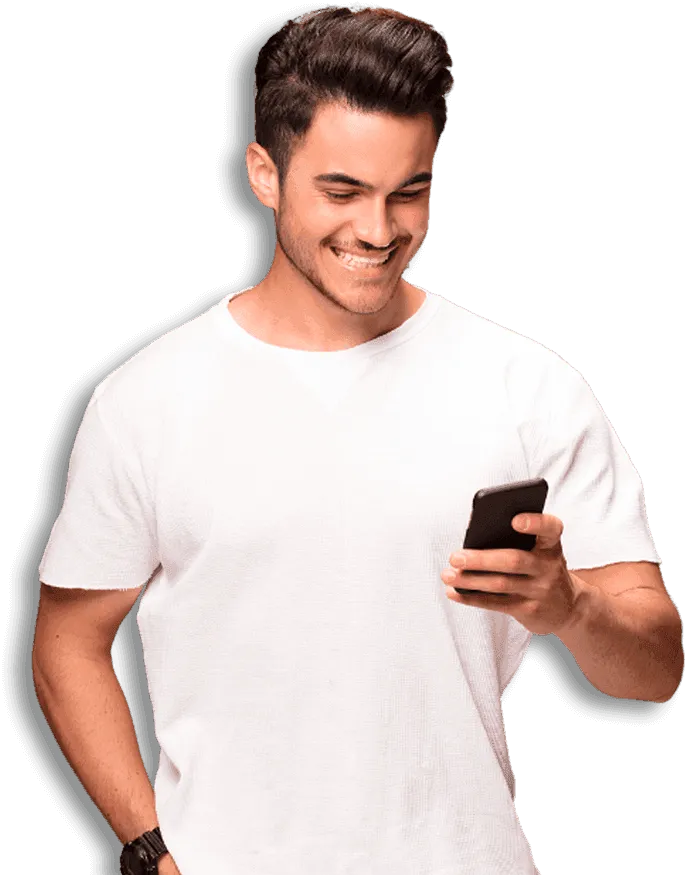 uomo con cellulare
